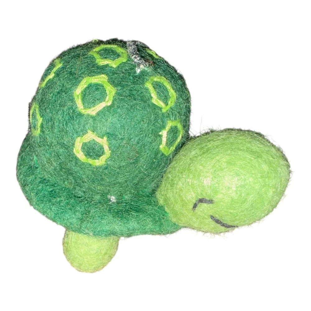 NWT West Elm Felted Wool Turtle Christmas Ornament
